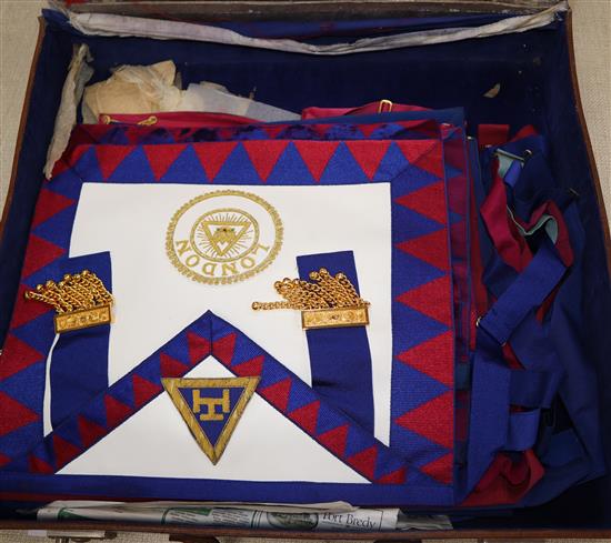 A quantity of Masonic regalia